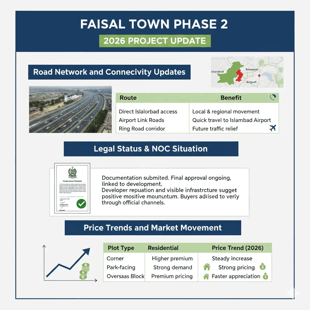Faisal Town Phase 2 Latest Updates 2026 – Development Status, Prices & Legal Progress photo