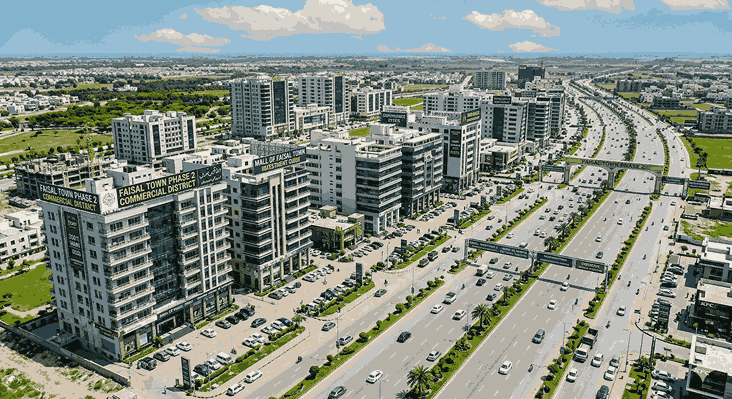 Faisal Town Phase 2 350 feet main boulevard commercial district