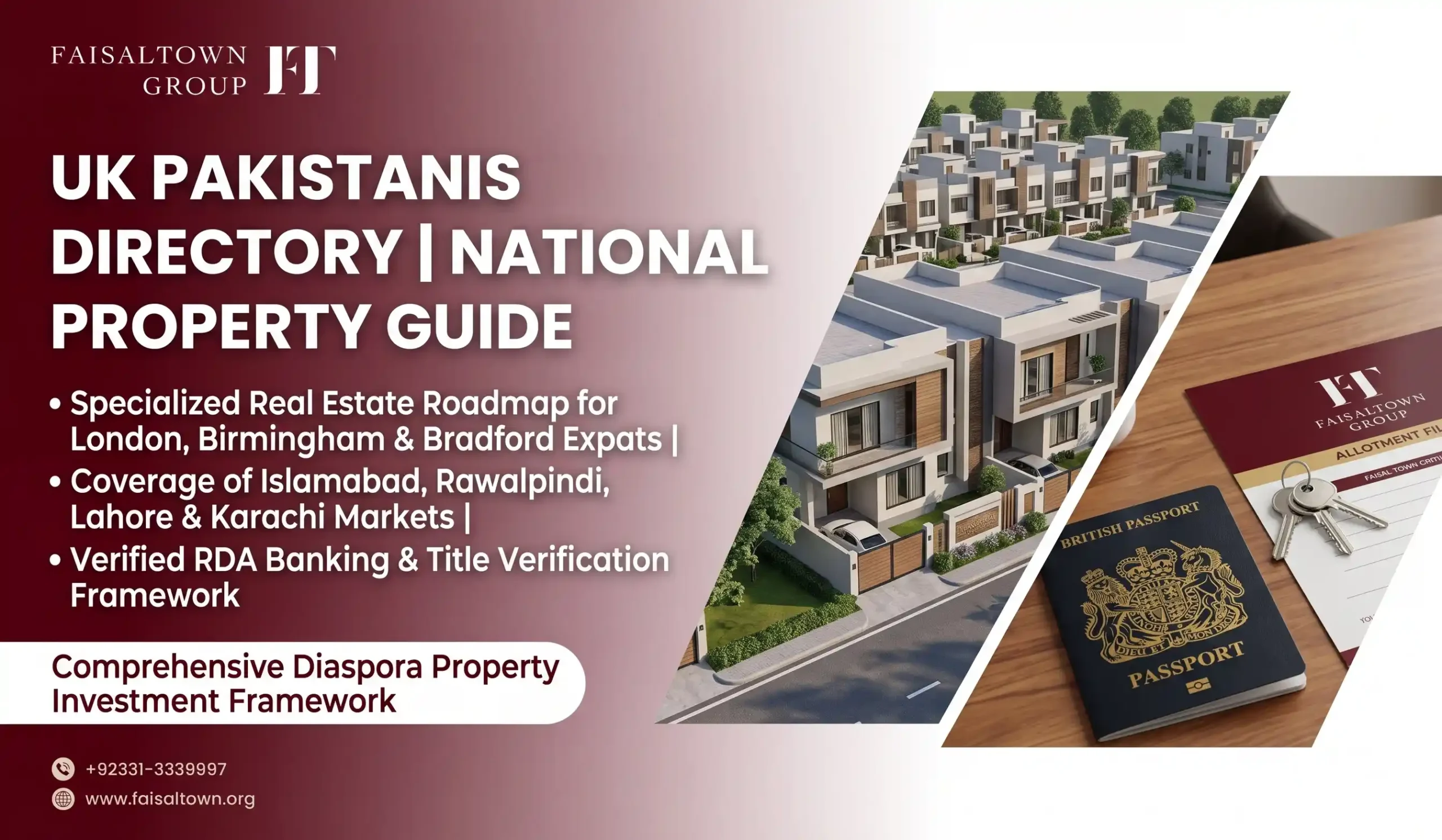 Pakistan property investment guide banner for UK Pakistanis featuring British expat real estate tools, legal documents, and Islamabad property models.