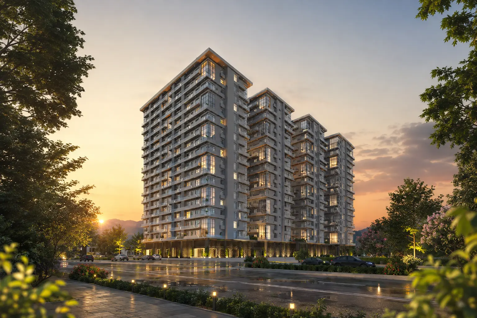 Faisal Heights apartment towers in Faisal Town Phase 1 Block C