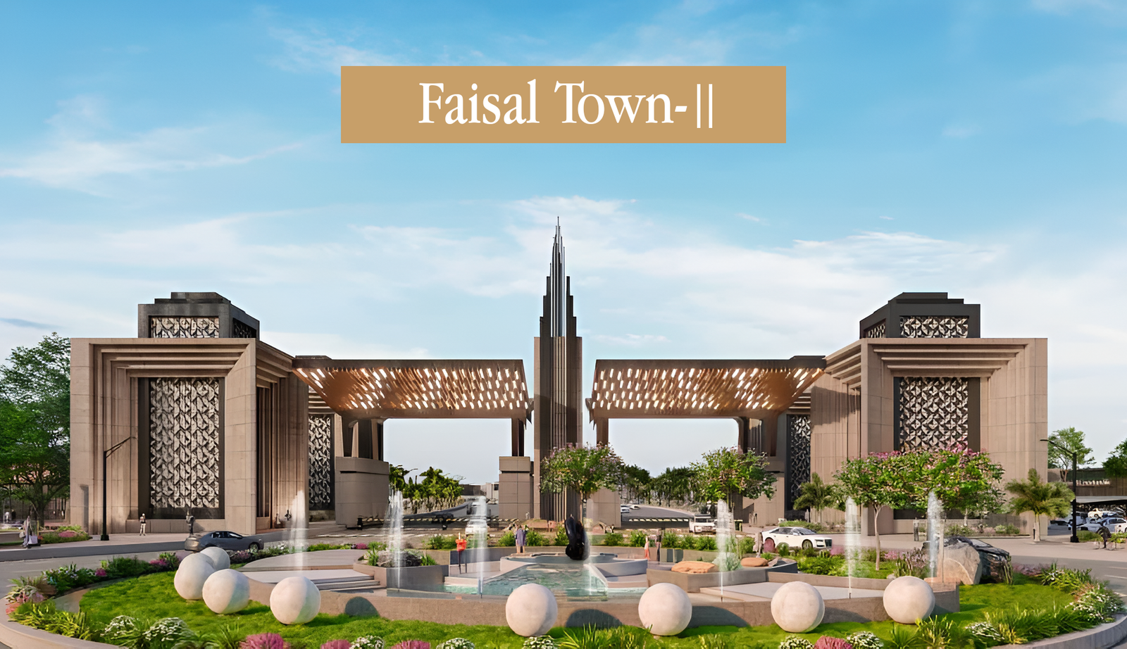 Faisal Town Phase 2 entrance near Thalian Interchange